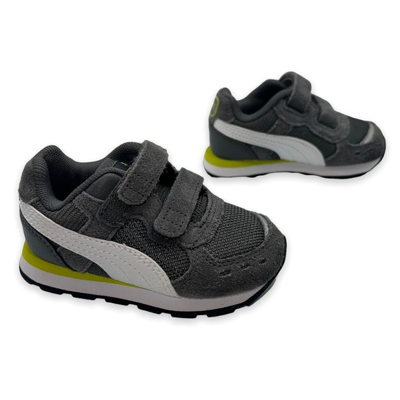 NEW Puma Vista V Castlerock Sneakers White/Gray/Black Shoes Baby Size 5C - Picture 8 of 8